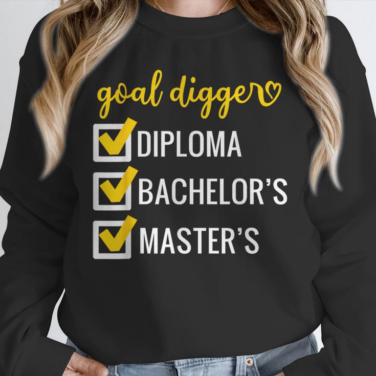 Goal Digger Inspirational Quotes Master's Degree Graduation Unisex Sweatshirt