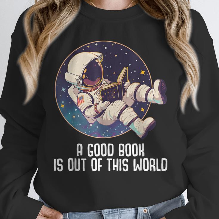 Good Book Is Out Of This World Astronaut Space Unisex Sweatshirt