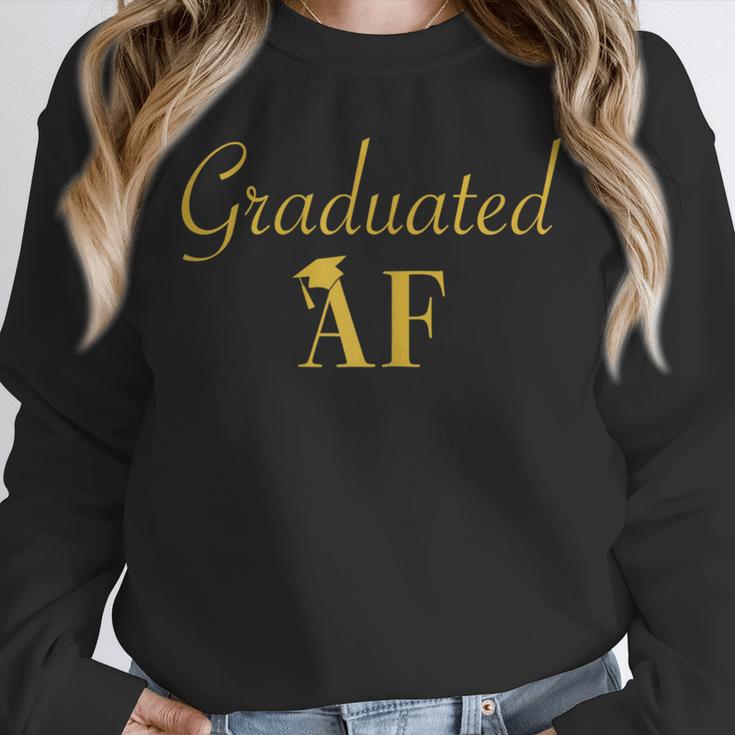 GradShirt For Women Graduated AF Graduation GIft Unisex Sweatshirt