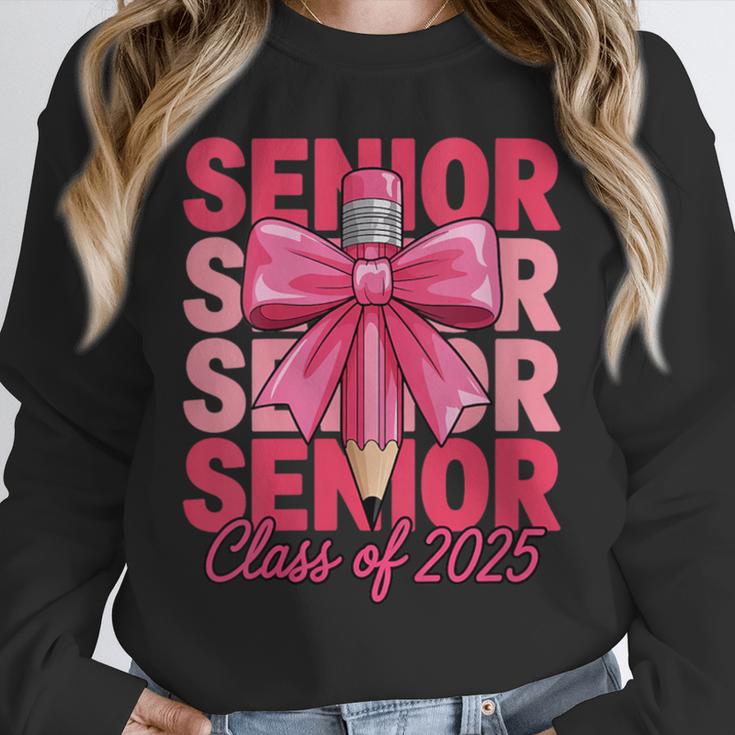 Graduate 2025 For Senior 2025 Graduation Coquette Pink Bow Unisex Sweatshirt
