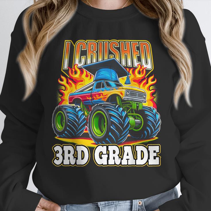 Graduation 3rd Grade Monster Truck Boys I Crushed Grad Unisex Sweatshirt