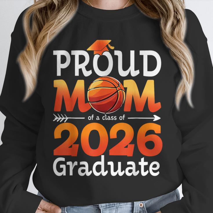 Graduation Basketball Retro Proud Mom Of A 2026 Graduate Unisex Sweatshirt