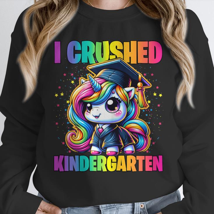 Graduation I Crushed Kindergarten Unicorn Girls Grad Magical Unisex Sweatshirt
