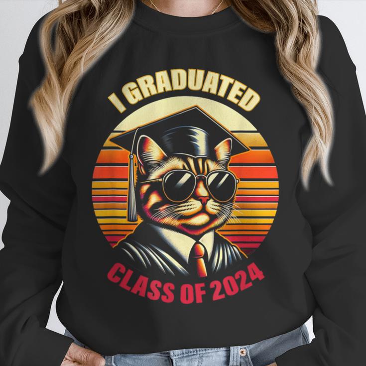 Graduation Day 2024 Graduate For School Degree College Cat Men Women Unisex Sweatshirt