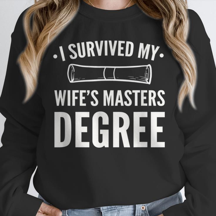 Graduation Day Husband I Survived My Wifes Masters Degree Unisex Sweatshirt