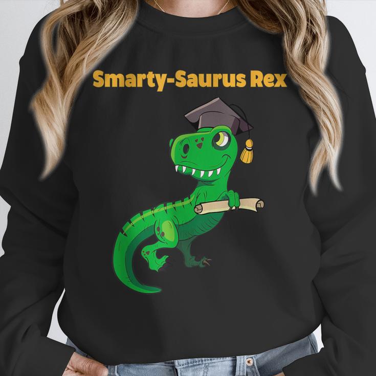 Graduation Dinosaur Smarty Saurus Rex Diploma Dinosaur Unisex Sweatshirt