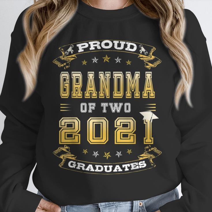 Graduation Proud Grandma Of Two 2021 Graduates High School Unisex Sweatshirt