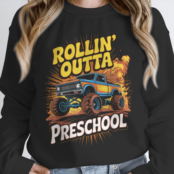 Graduation Rollin' Outta Preschool Monster Truck Boys Pre-K Unisex Sweatshirt