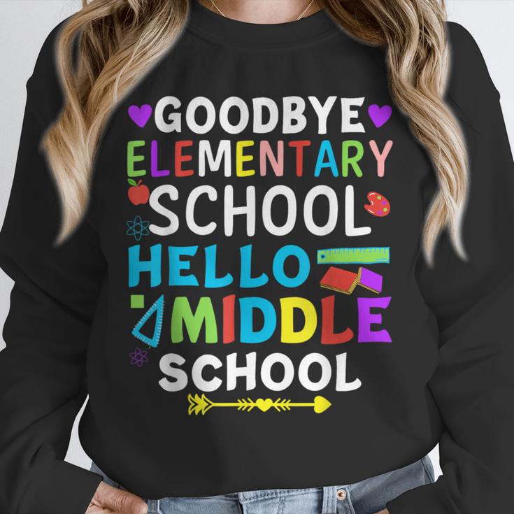 Graduation Shirt For 5th Grader Goodbye Hello Middle School Unisex Sweatshirt