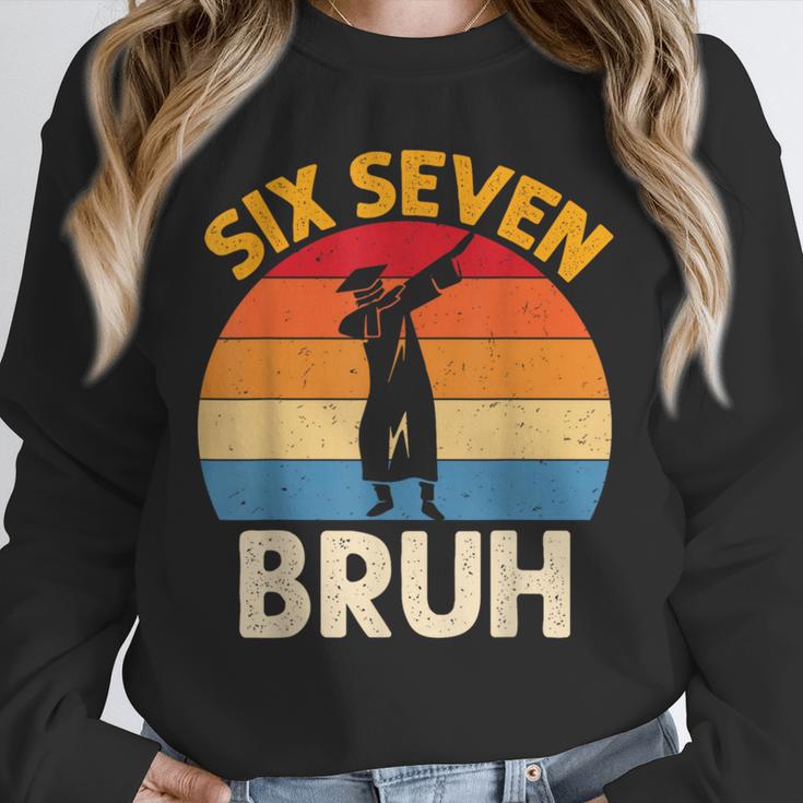 Graduation Six Seven Bruh Dabbing 67 Meme 6 7 Boys Kids Unisex Sweatshirt