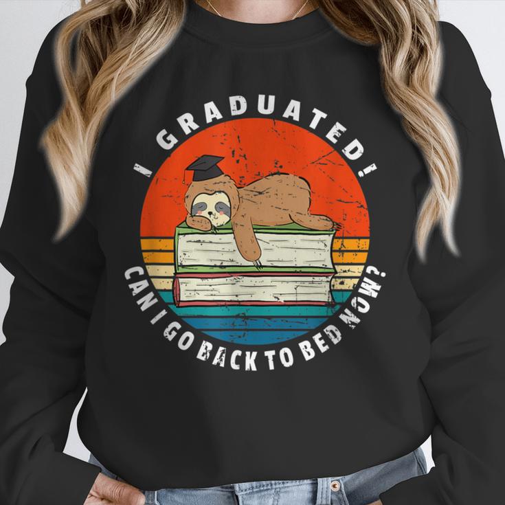 Graduation Sloth Can I Go Back To Bed Now Vintage Unisex Sweatshirt