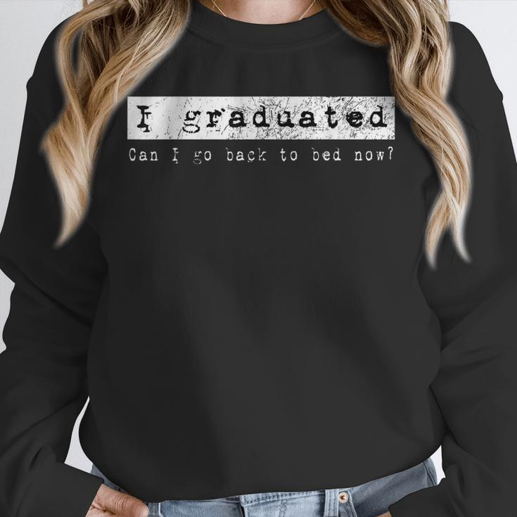 GraduationShirt I Graduated Can I Go Back To Bed Unisex Sweatshirt