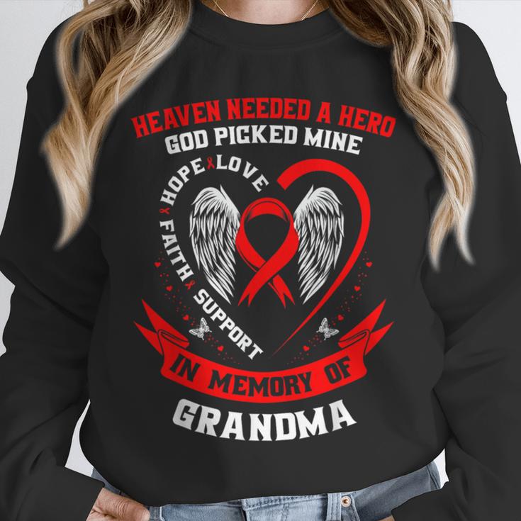 Grandma Heart Disease Awareness In Remembrance In Memory Of Unisex Sweatshirt Grandma Heart Disease Awareness In Remembrance In Memory Of Unisex Sweatshirt