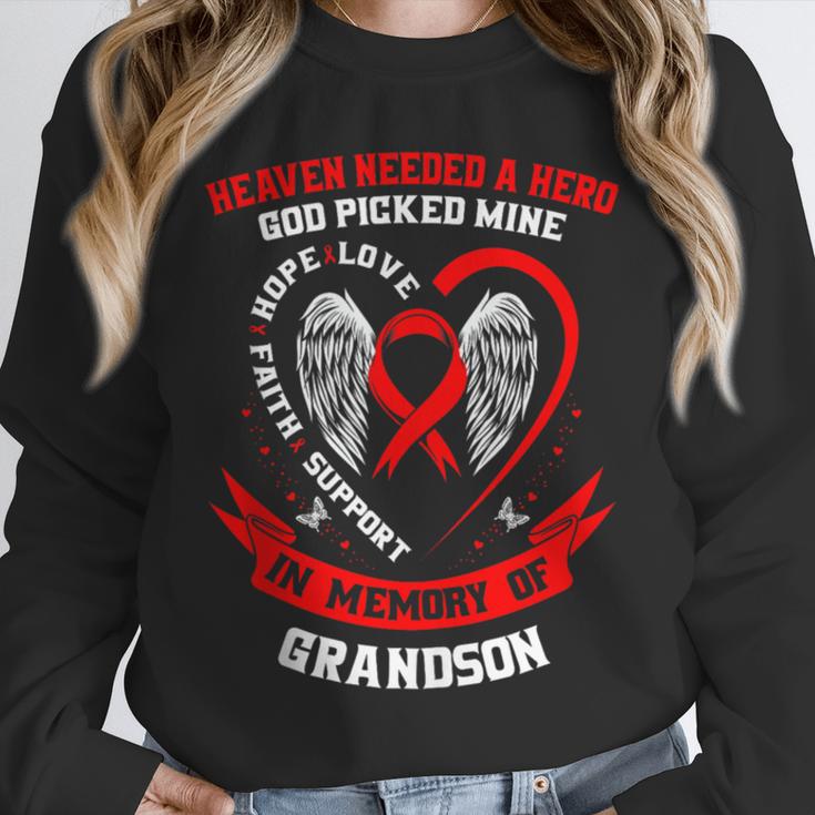 Grandson Heart Disease Awareness In Remembrance In Memory Of Unisex Sweatshirt