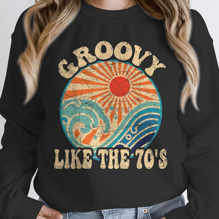 Groovy Like The 70s Aesthetic Nostalgia 1970's Retro Unisex Sweatshirt