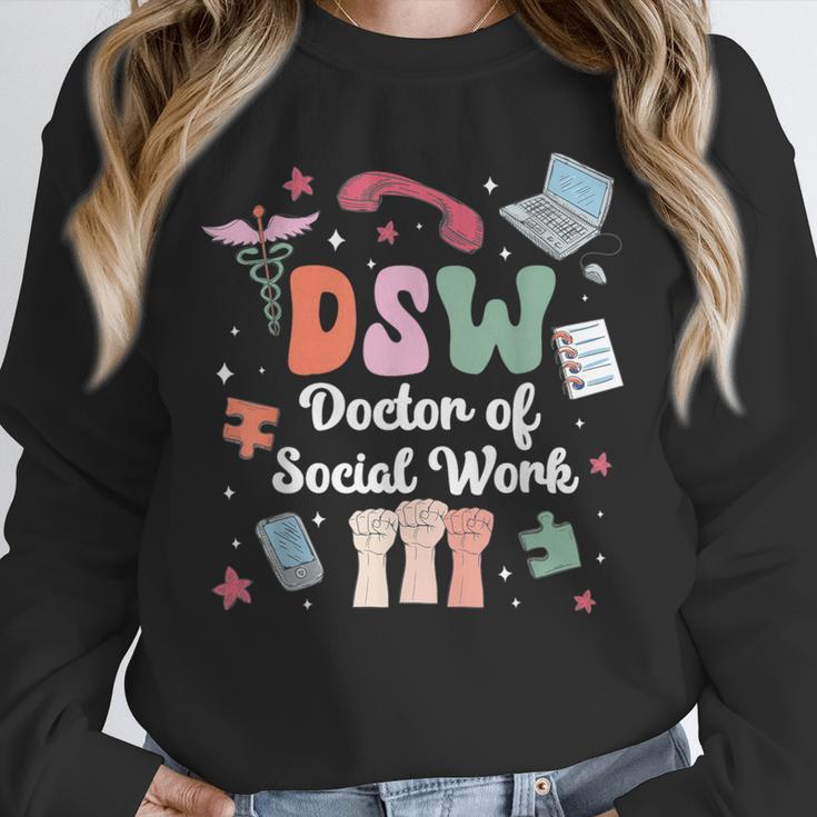 Groovy DSW Doctor Of Social Work Graduation DSW Graduate Unisex Sweatshirt