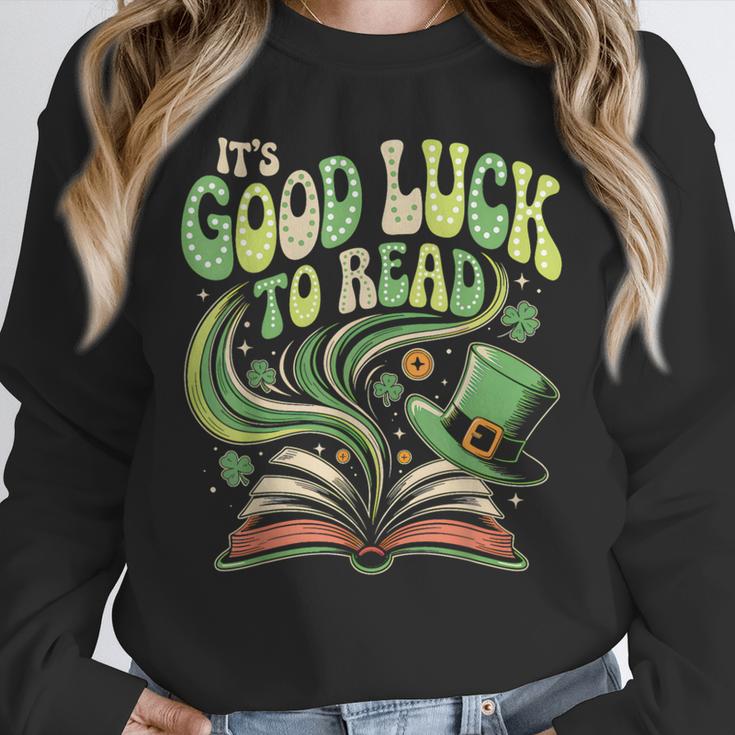 Groovy It's Good Luck To Read St Patrick's Day Book Lucky Unisex Sweatshirt Groovy It's Good Luck To Read St Patrick's Day Book Lucky Unisex Sweatshirt