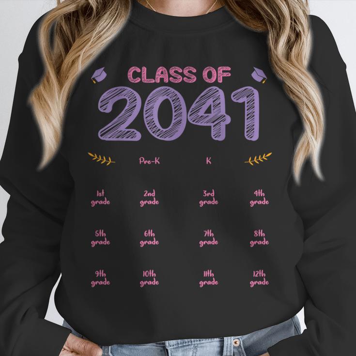 Grow With Me Graduation First Day Of School Class Of 2041 Unisex Sweatshirt