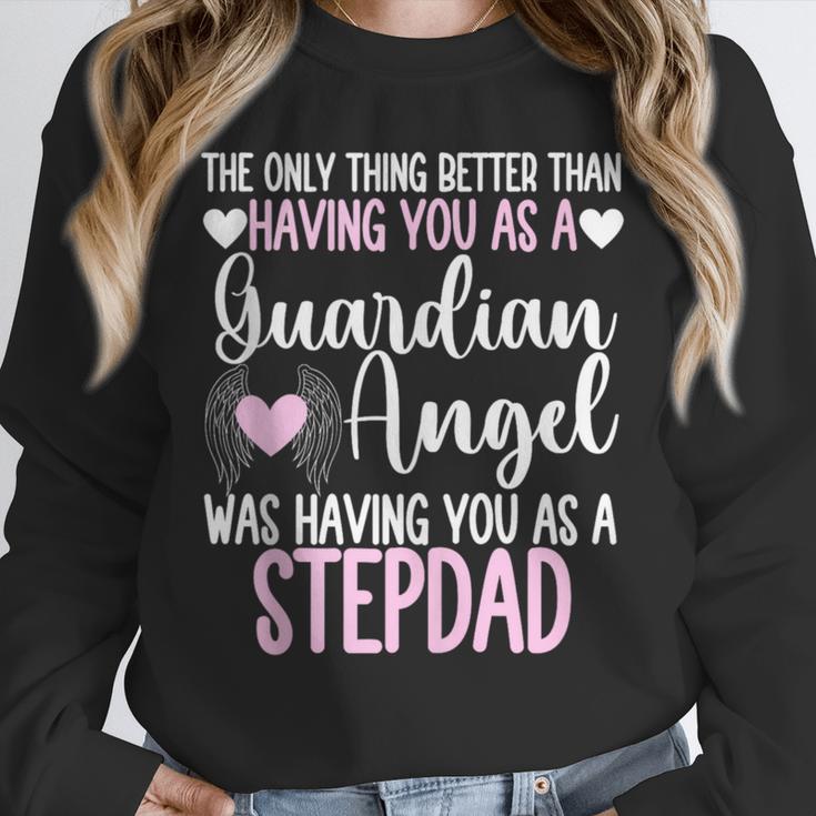 Guardian Angel Memorial In Memory Of Stepdad Stepfather Dad Unisex Sweatshirt Guardian Angel Memorial In Memory Of Stepdad Stepfather Dad Unisex Sweatshirt