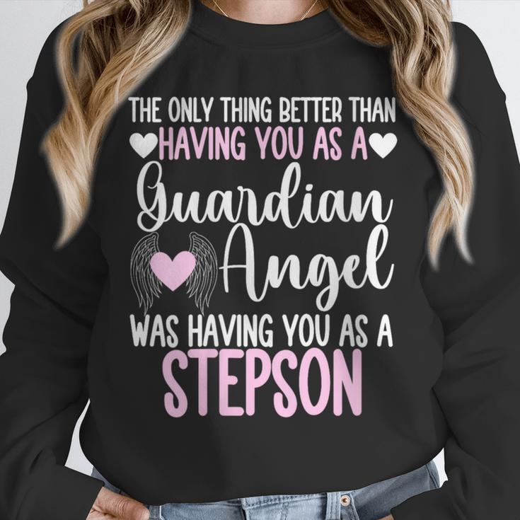 Guardian Angel Memorial In Memory Of Stepson For Stepmother Unisex Sweatshirt