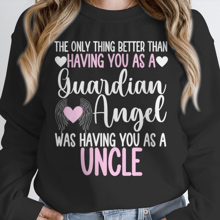 Guardian Angel Memorial In Memory Of Uncle Niece Nephew Unisex Sweatshirt Guardian Angel Memorial In Memory Of Uncle Niece Nephew Unisex Sweatshirt