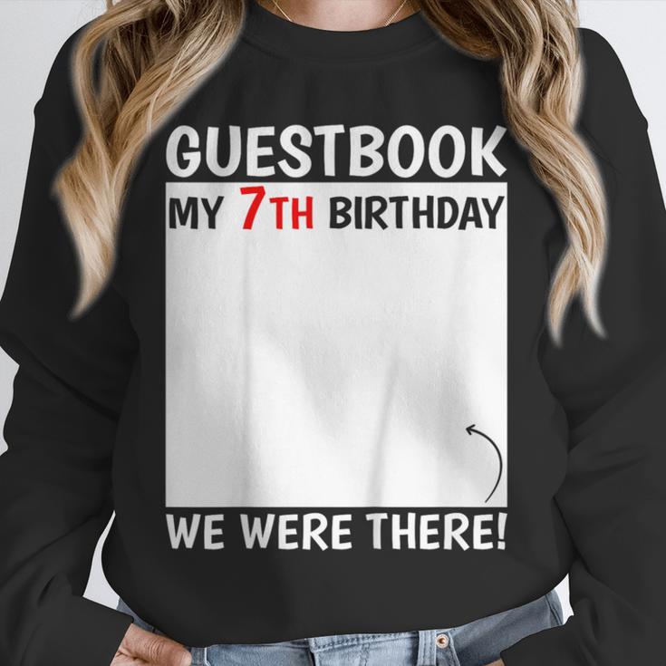 Guestbook 7th Birthday 7 Year Old Born 2018 Bday Unisex Sweatshirt Guestbook 7th Birthday 7 Year Old Born 2018 Bday Unisex Sweatshirt