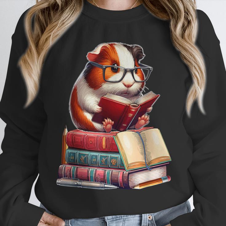 Guinea Pig Reading Books Matching Bookworm Readers Librarian Unisex Sweatshirt Guinea Pig Reading Books Matching Bookworm Readers Librarian Unisex Sweatshirt