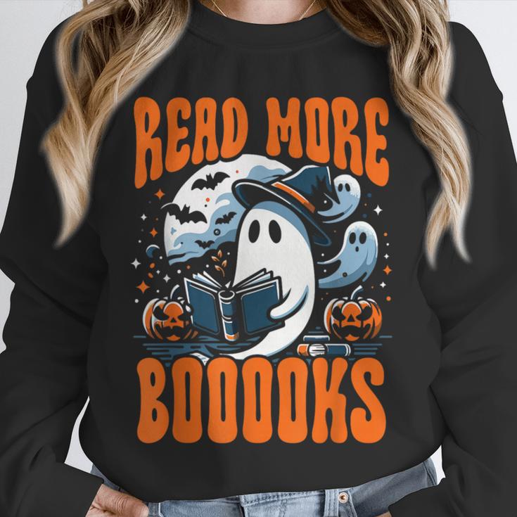 Halloween Book Lover Ghost Boo Pun Read More Boooks Unisex Sweatshirt