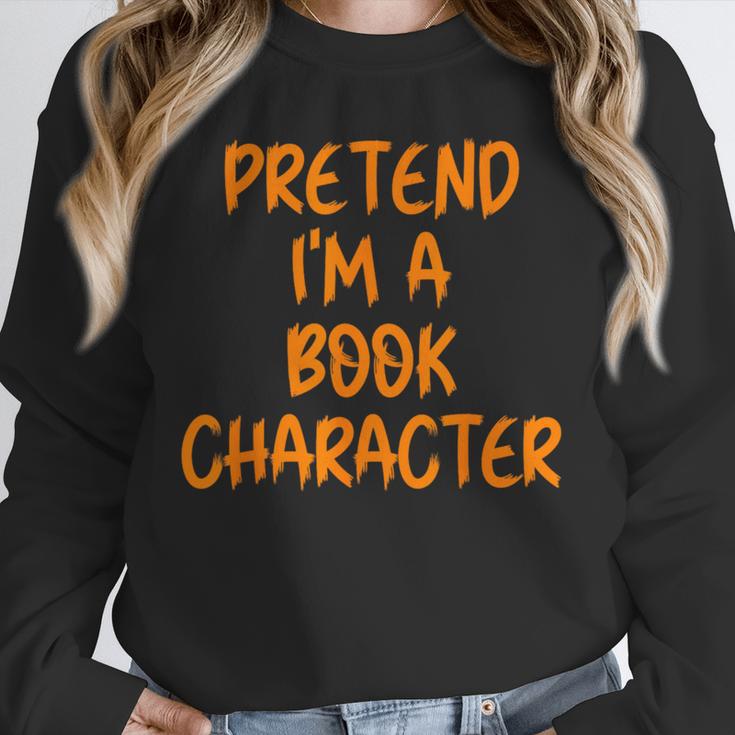 Halloween Pretend I'm Book Character Costume Lazy Adult Kids Unisex Sweatshirt Halloween Pretend I'm Book Character Costume Lazy Adult Kids Unisex Sweatshirt