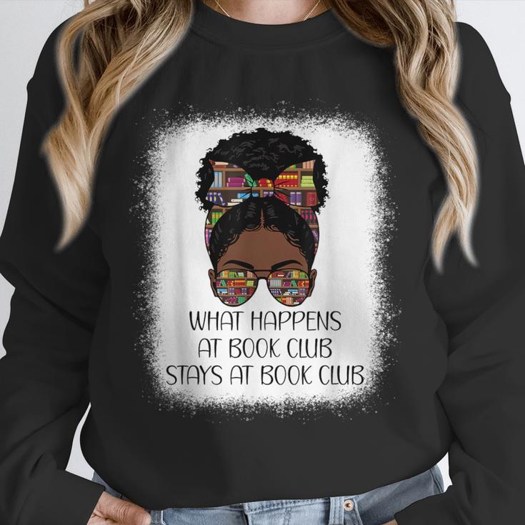 What Happens At Book Club Stays At Book Club Black Women Unisex Sweatshirt What Happens At Book Club Stays At Book Club Black Women Unisex Sweatshirt
