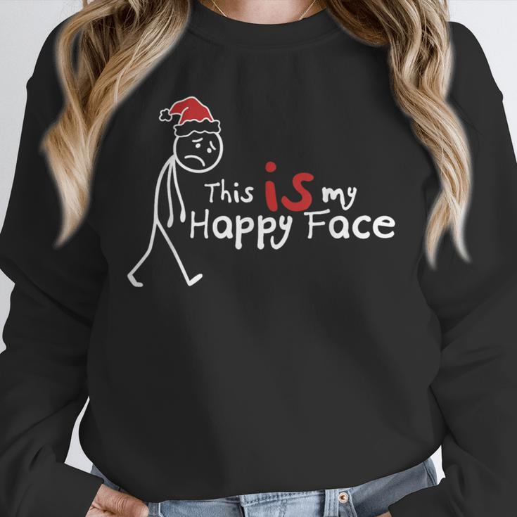 This Is My Happy Face List Christmas Introvert Unisex Sweatshirt