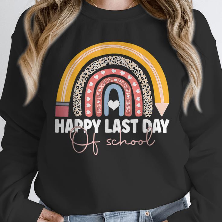HAPPY LAST OF DAY SCHOOL Rainbow Teacher Student Graduation Unisex Sweatshirt