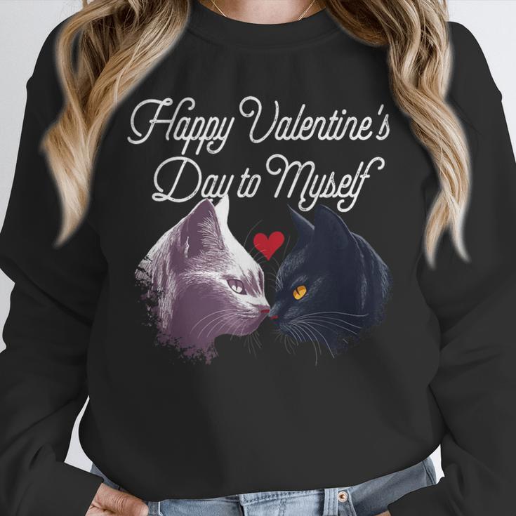 Happy Valentines Day Self Introvert Humor Antisocial Unisex Sweatshirt