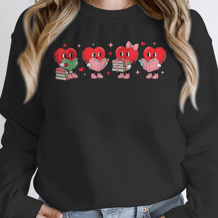 Heart Reading Books Valentine Teacher Library Book Lover Unisex Sweatshirt Heart Reading Books Valentine Teacher Library Book Lover Unisex Sweatshirt