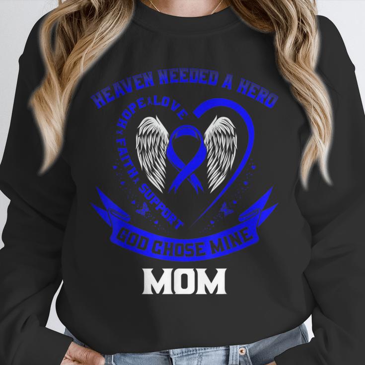 Heaven Need a Hero Colon Cancer Awareness In Memory Of Mom Unisex Sweatshirt Heaven Need a Hero Colon Cancer Awareness In Memory Of Mom Unisex Sweatshirt