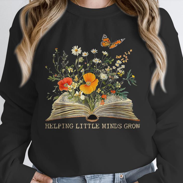 Helping Little Minds Grow Floral Book Education SPED Teacher Unisex Sweatshirt Helping Little Minds Grow Floral Book Education SPED Teacher Unisex Sweatshirt