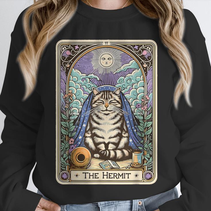 The Hermit Cat Tarot Card Introvert By Georgi Unisex Sweatshirt The Hermit Cat Tarot Card Introvert By Georgi Unisex Sweatshirt
