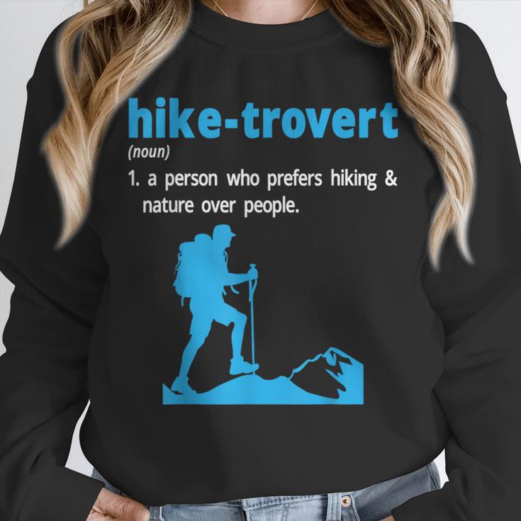 Hike-Trovert Hiking Humor Definition Introvert Unisex Sweatshirt