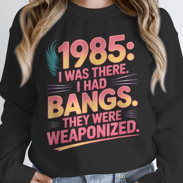 Hilarious 1985 Big Hair Bangs Joke For Gen X Nostalgia Unisex Sweatshirt