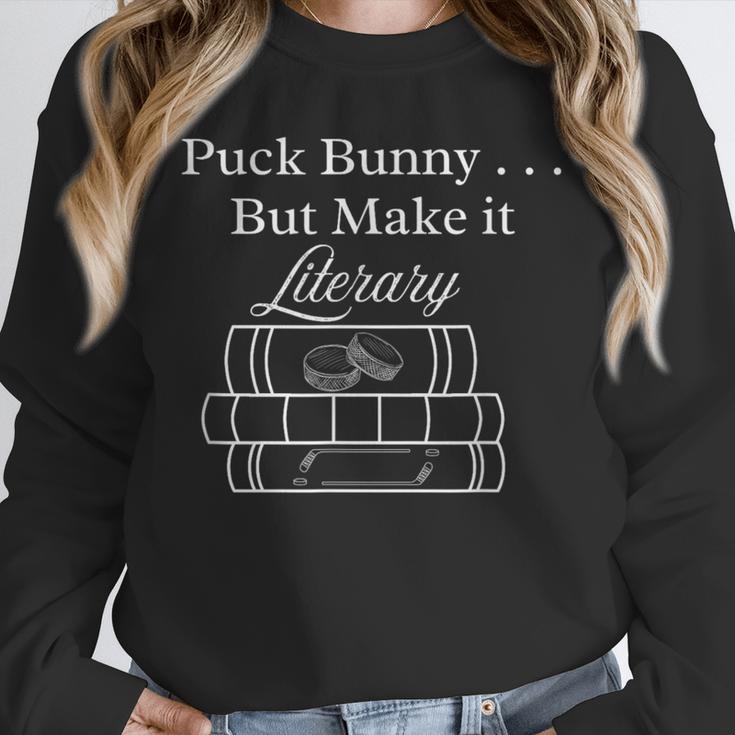 Hockey Romance Book Lover Puck Bunny But Make It Literary Unisex Sweatshirt