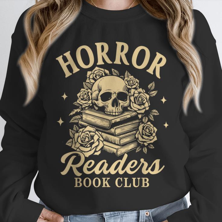 Horror Reading Spooky Vibes Bookish Horror Readers Book Club Unisex Sweatshirt