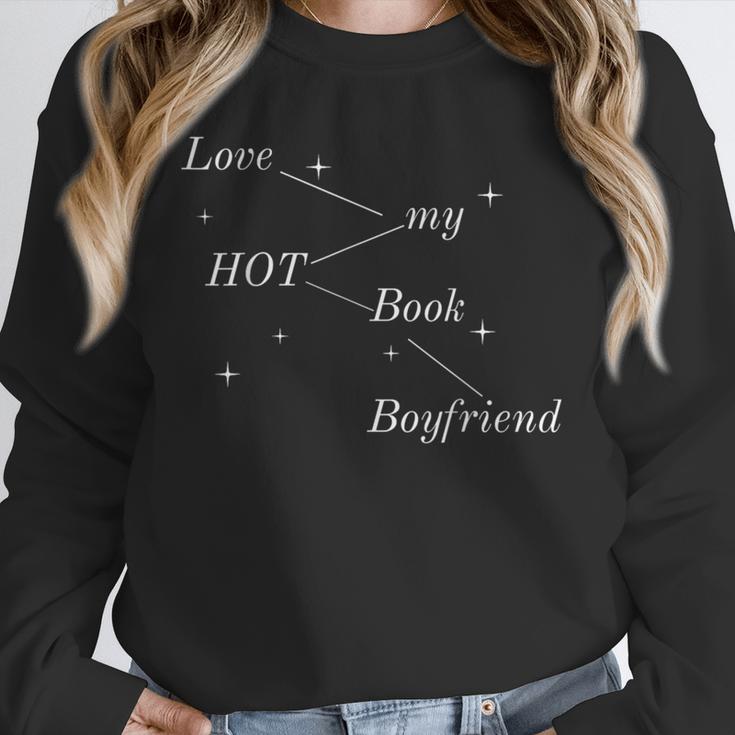 Hot Book Boyfriend Booklover Reader Fan Girl Unisex Sweatshirt Hot Book Boyfriend Booklover Reader Fan Girl Unisex Sweatshirt