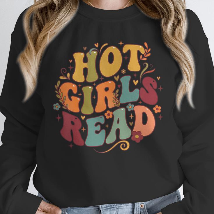 Hot Girls Read Aesthetic Book Lover Reading Unisex Sweatshirt