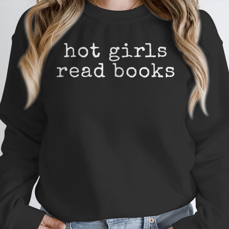 Hot Girls Read Books Reading Bookworm Librarian Unisex Sweatshirt