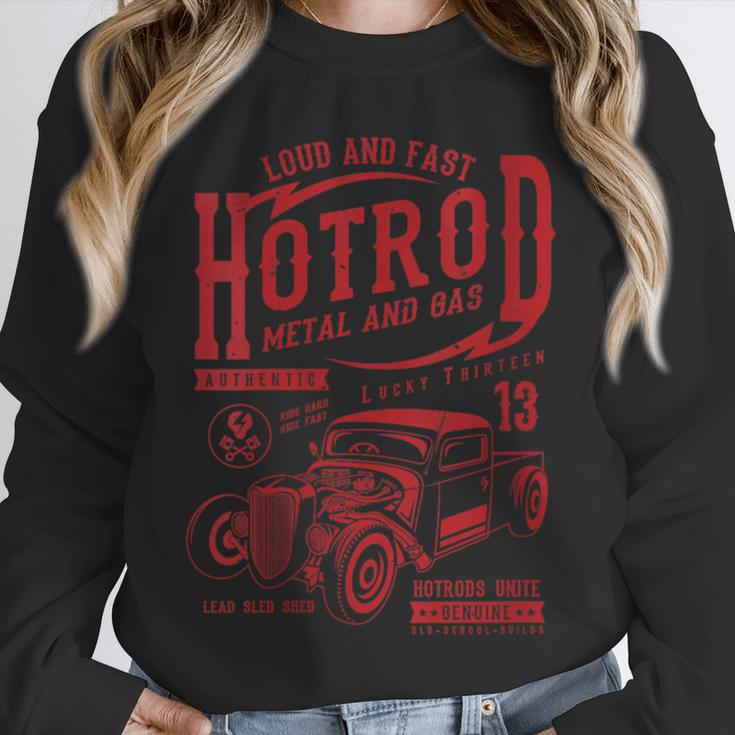 Hotrod Car Automotive Nostalgia Distressed Retro Unisex Sweatshirt