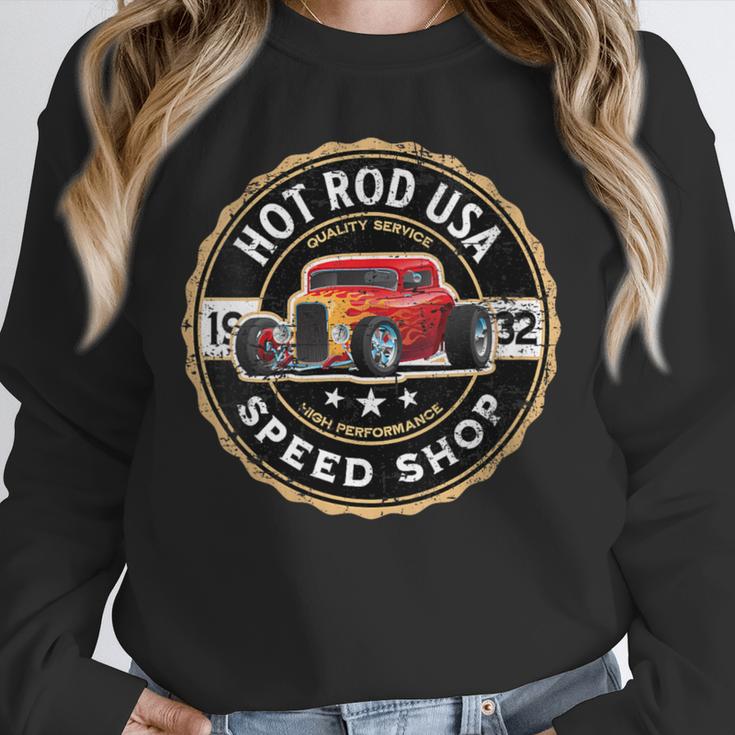 Hotrod Custom Car Automotive Nostalgia Distressed Unisex Sweatshirt