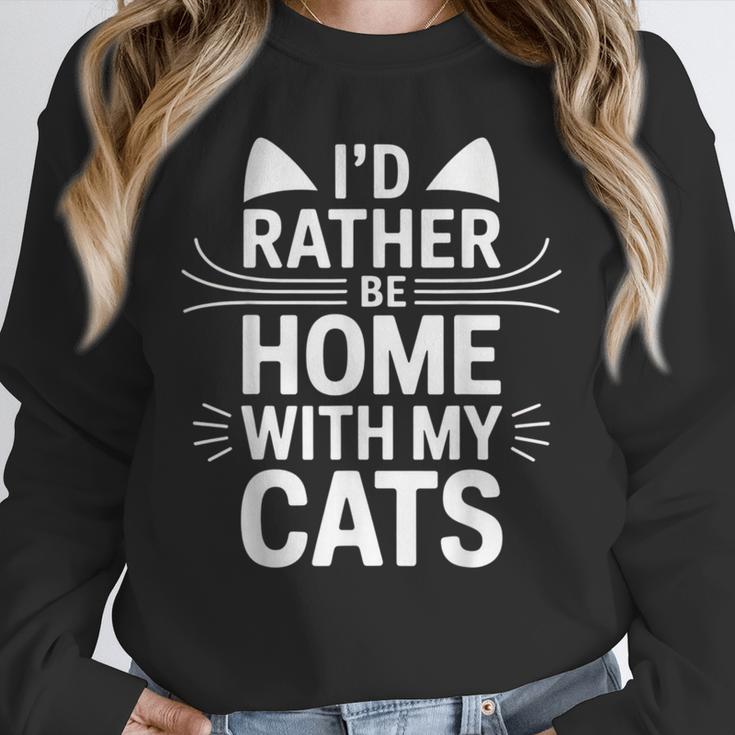 I'd Rather Be Home With My Cats Introvert Cozy Vibes Unisex Sweatshirt I'd Rather Be Home With My Cats Introvert Cozy Vibes Unisex Sweatshirt