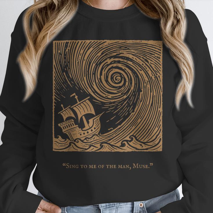 Iliad Odyssey Homer Ancient Greek History Book Odyssey Unisex Sweatshirt