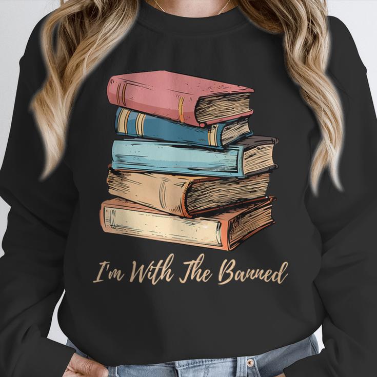 I'm With The Banned Read Banned Books Bookworm Men Women Unisex Sweatshirt