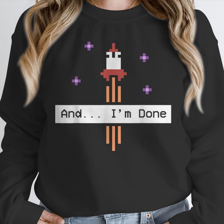 And I'm Done Rocket Graduation Retro Look Unisex Sweatshirt